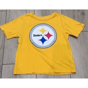 Kids‎ Pittsburgh Steelers NFL Yellow Shirt Size 4 Short Sleeve Football
